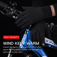 Automne hiver gants de cyclisme en plein air salle de sport Fitness sport course chaud écran tactile gants antidérapants gants de moto hommes noir 2
