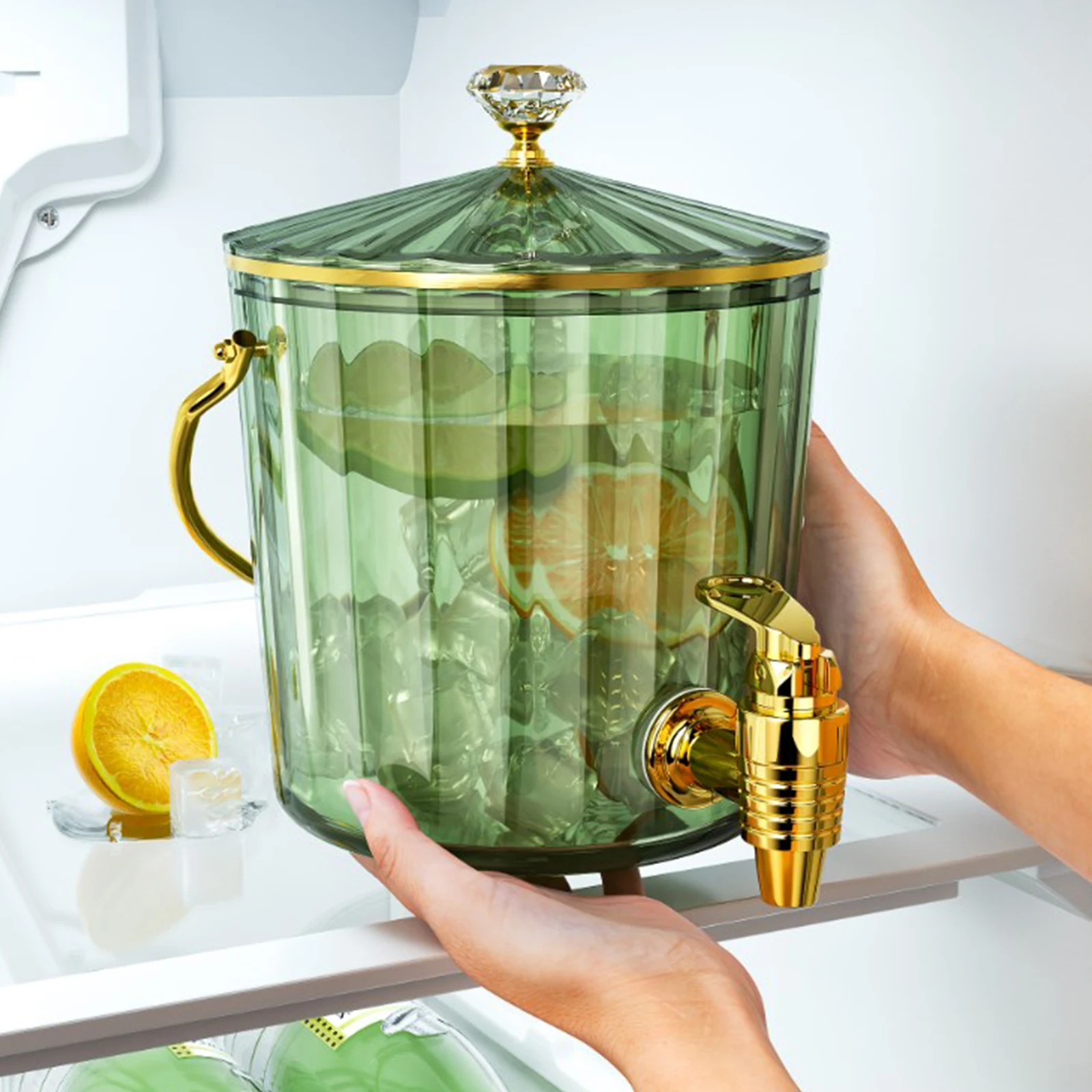 Drink Dispenser for Fridge, Beverage Dispenser with Spigot, Lemonade  Dispenser