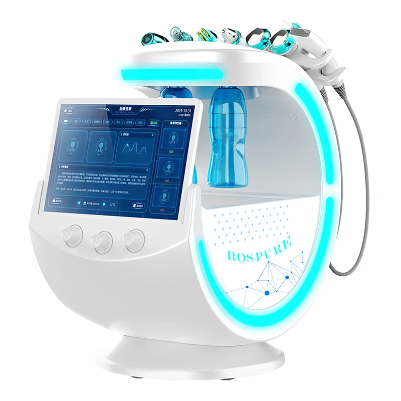 

New 7 In 1 CO2 Oxygen Hydra Dermabrasion Machine For Skin Care Ultrasonic Facial Oxygen Jet Machine With RF Lift Skin Scrubber