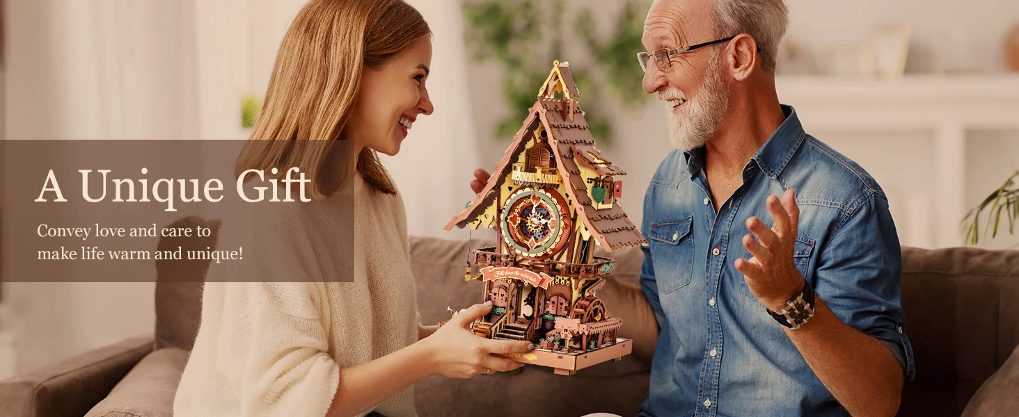 Horloge coucou mécanique 3D