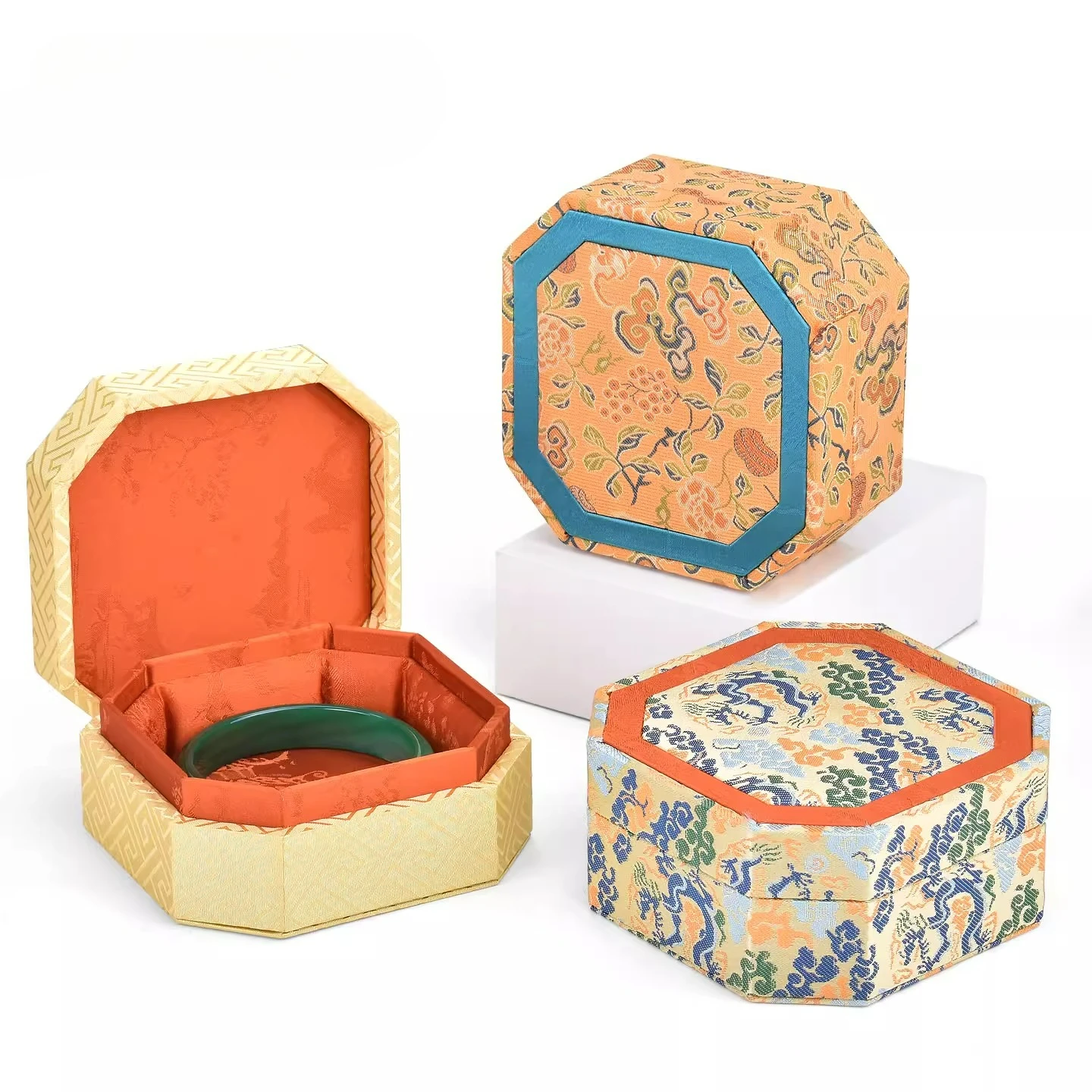 Chinese style jewelry box with lid, pendant, bracelet, storage, jade,  cultural relics display, amber, agate, Song brocade box - AliExpress, image size:1440x1440