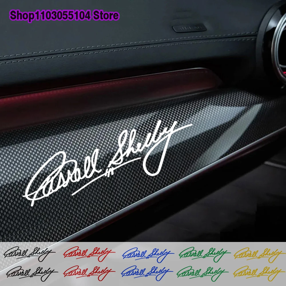 2Pcs Carroll Shelby Car Interior Sticker Auto Window Vinyl Decal Per Ford Mustang