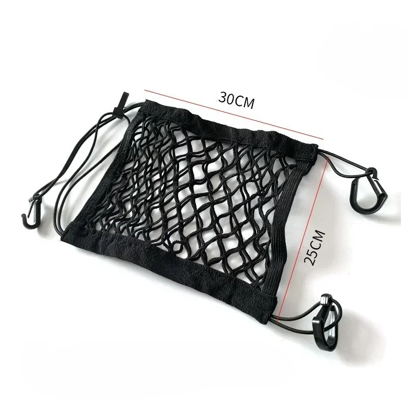 1pcs High elasticity car motorcycle double-layer hook helmet storage net elastic cargo net luggage