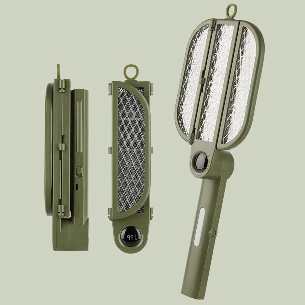 Portable Electric Mosquito Killer Fly Swatter Trap Rechargeable Mosquito Racket Insect Killer with UV Light Foldable Bug Zapper