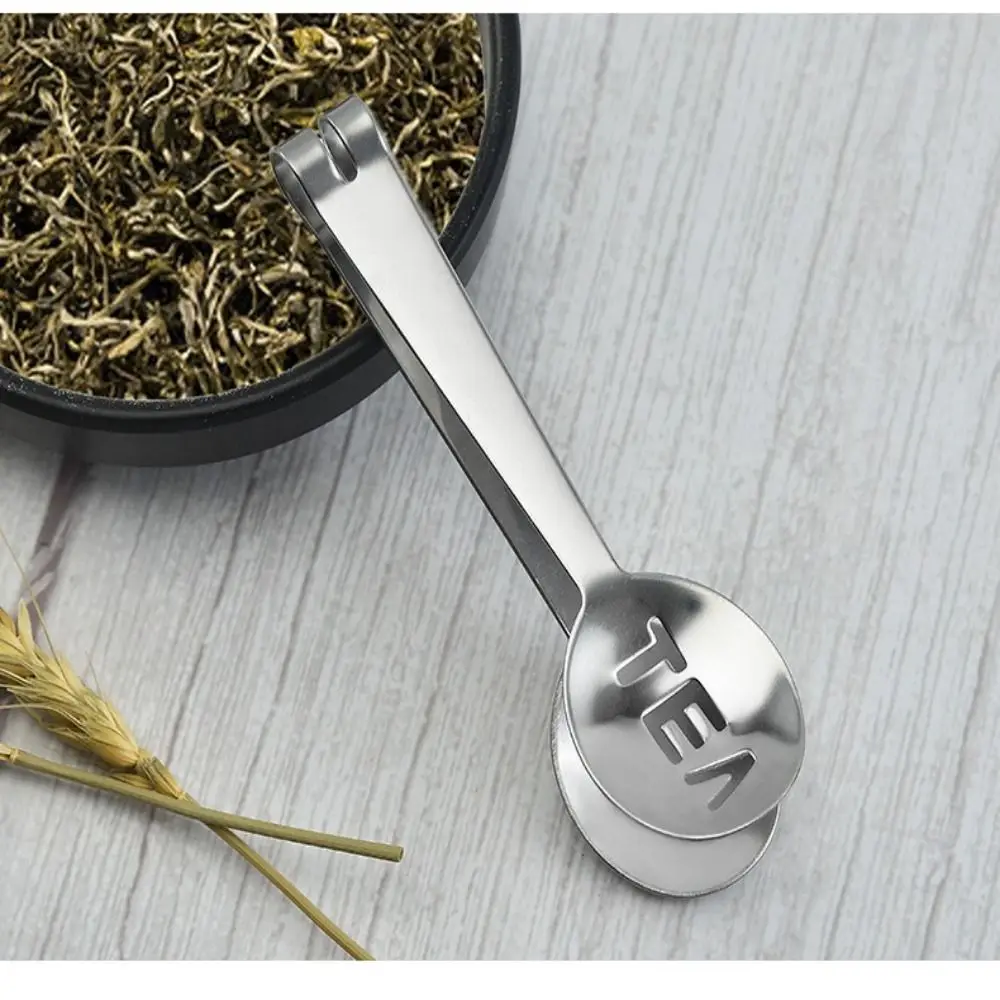 High Quality Stainless Steel Tea Bag Clip Strainer Durable Tea Spoon Round Easy To Clean Bag Squeezer Accessories Tool