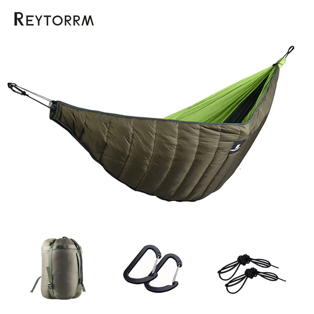 Hammock de acampamento ao ar livre ultraleve, comprimento total, cobertor de algodão quente, inverno, quente, 0 graus, 32 F