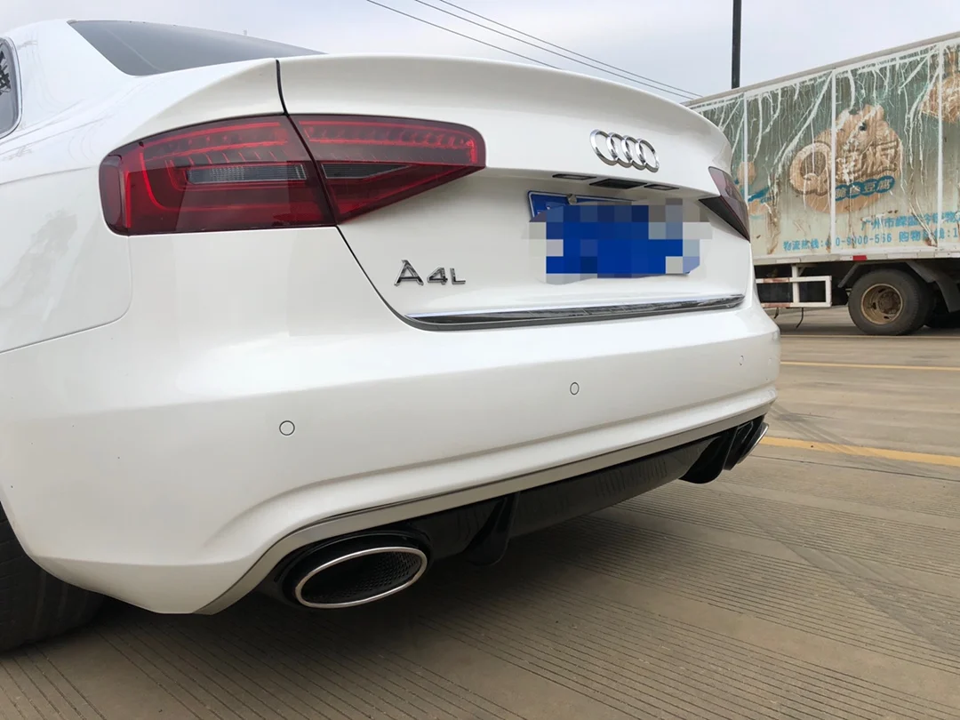 ABS 리어 립 스포일러 범퍼 디퓨저 자동차 액세서리, 아우디 A4 S4 B8 B8.5 B9 스포츠 버전 2009-2019, RS4 스타일