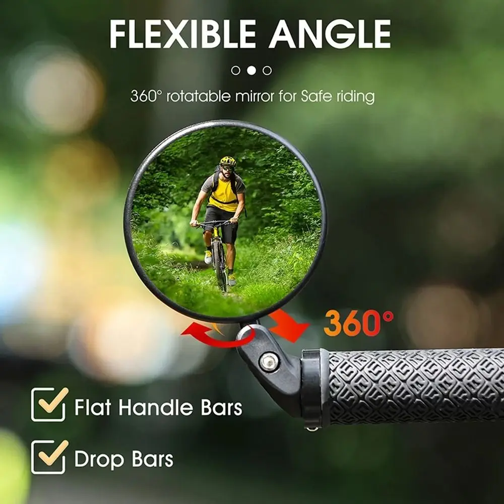 

Degrees Rotate Cycling Accessories Adjustable Rear View Mirror Rearview Mirror Bike Handlebar Mirror Bicycle Rearview Mirror