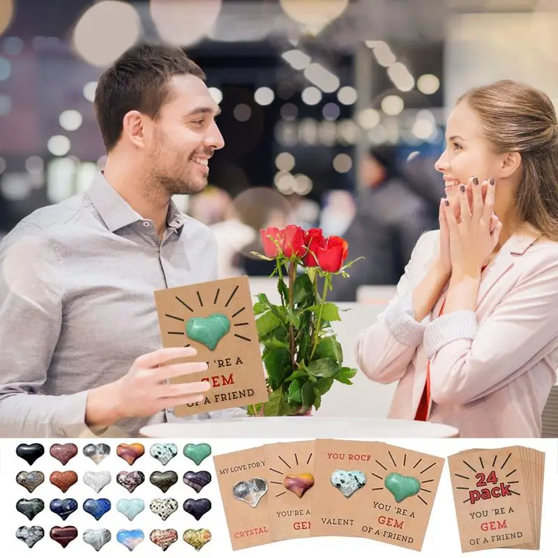 День Святого Валентина, кристаллы, 24 шт, поздравление, День святого Валентина