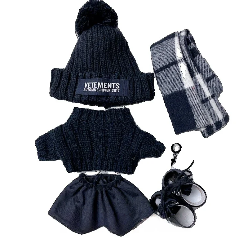 Cool Handsome Fashion Trend Clothes Set 20cm Plush Cotton Stuffed Doll No Attribute Costume Accessories Outfit Birthday Gift 5