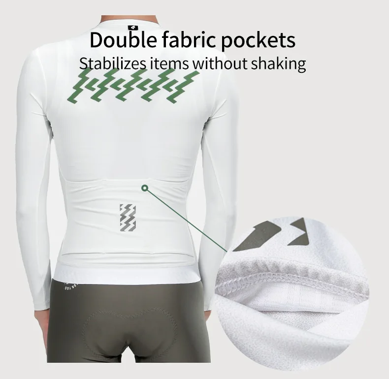 LAMEDA Radtrikot, atmungsaktiv, schnell trocknend, langärmelig, Rennrad-Shirt, Reiten, Radfahren, Sommer, Herren-Fahrradbekleidung – Detail 9