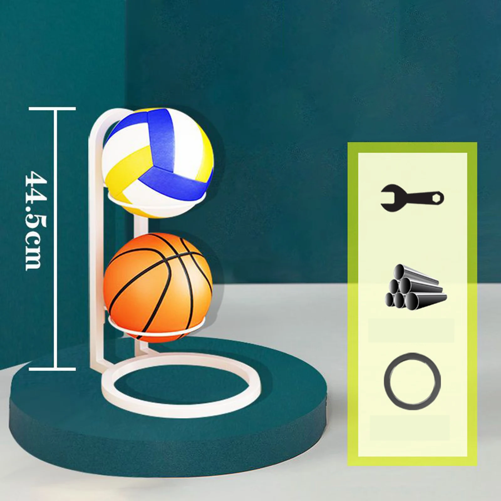 Basketball Storage Shelf Football Holder Rack Freestanding 4 Tier 2 Tier Ball Rack sports ball display stand sports ball storage rack