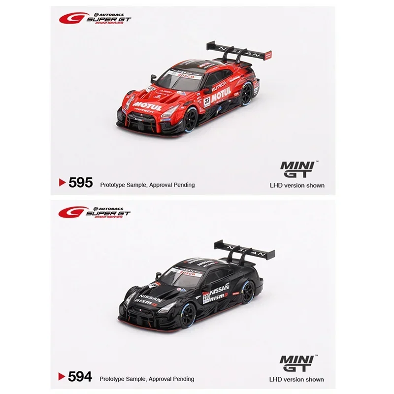MINIGT 594 595 In Stock 1:64 GTR Nismo GT500 Diecast Diorama Car