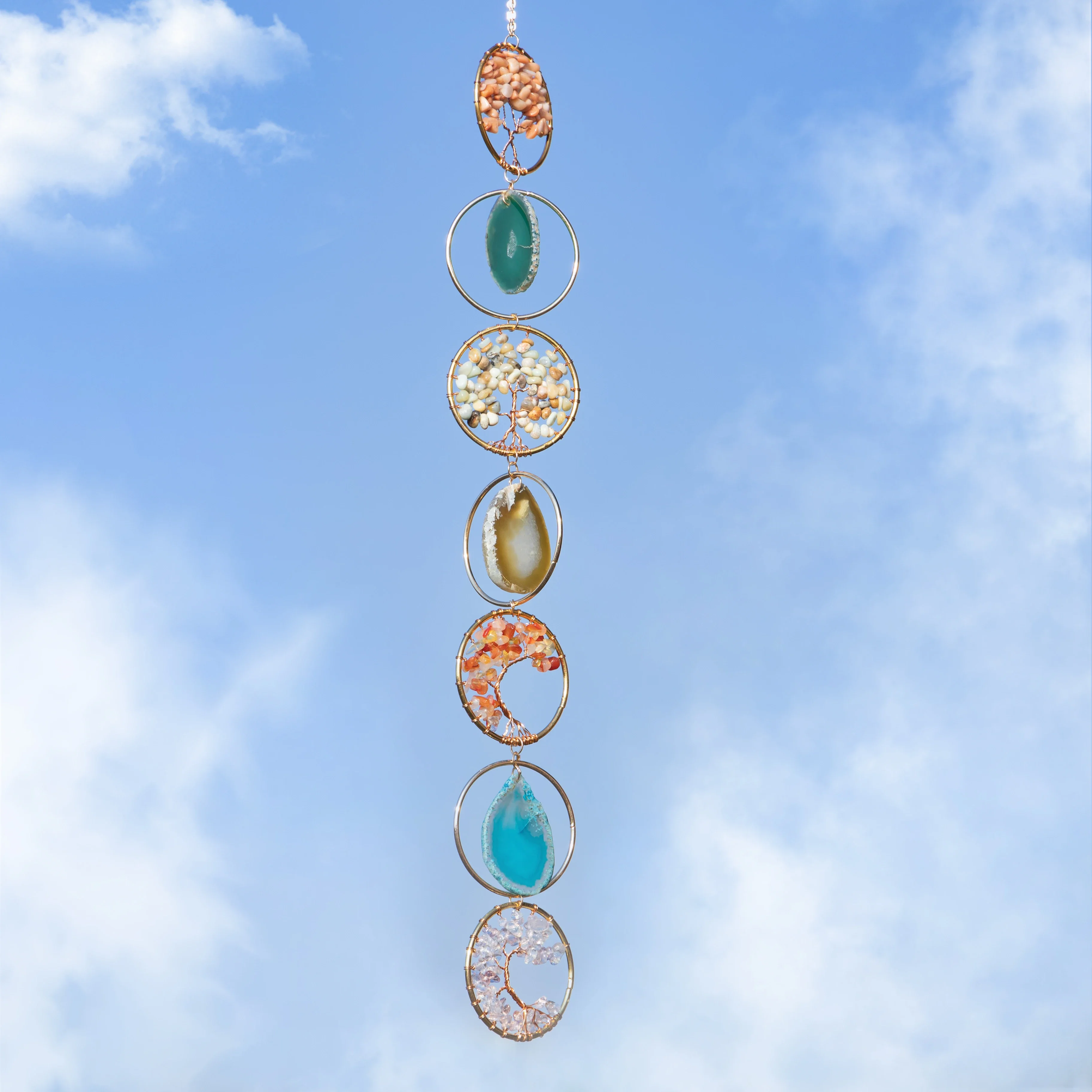 Dream Catcher Crystal Style Kid Decoration Wind Chimes Dream Catcher Rainbow Wind Chimes Car Hanging Garden Decoration Gift