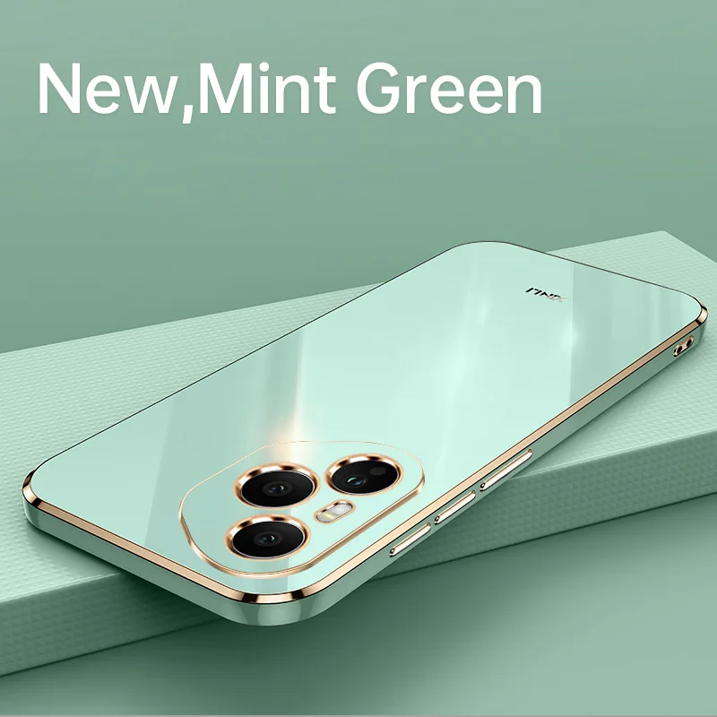 Luxury Straight Edge Electroplated Silicone Skin-friendly Case Cover
