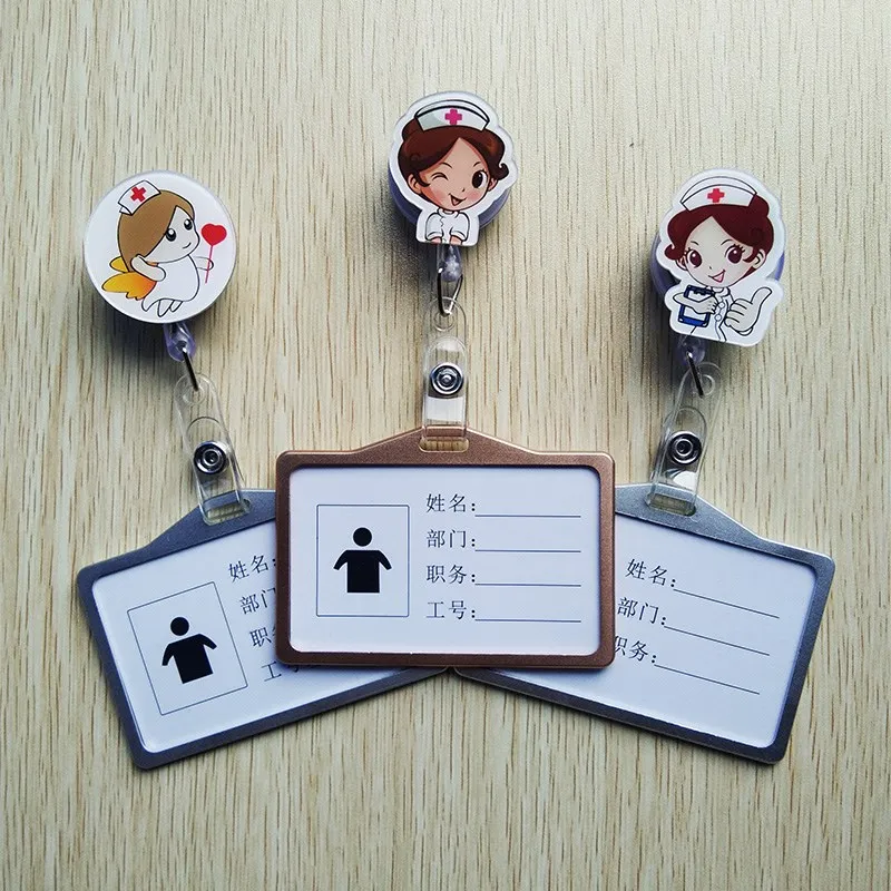 Retractable Id Card Badge Holder Reels Clip Retractable Name Badge
