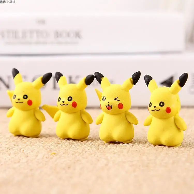 Cute Anime Eraser Cartoon Shape Detachable Children's Rubber Stationery Anime Figure Toys Christmas Gifts Kids pencil eraser
