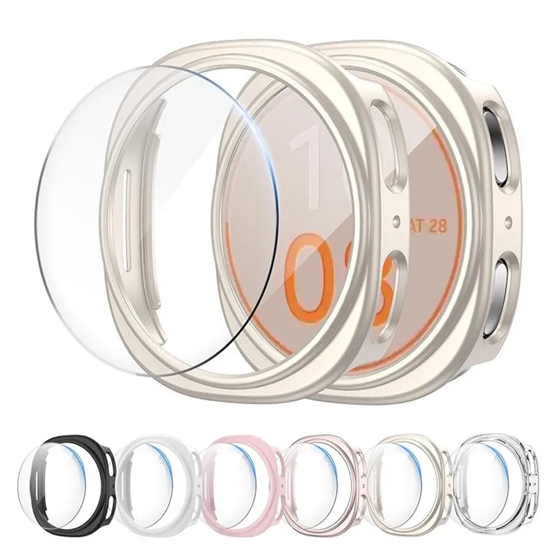 Enhanced Glass and PC Protective Watch Case for Galaxy Watch Accessories