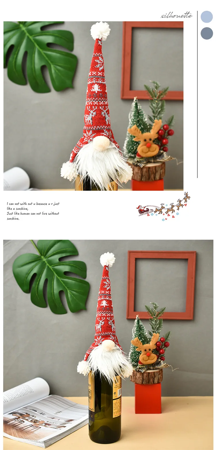Description Picture 6 of itemFaceless Christmas Decoration Supplies, Old Man Wine Bottle Cover, Doll Wine Cap, New, 2023
