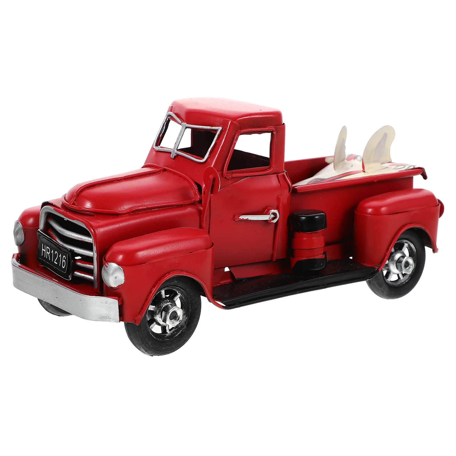 

Stobok Rustic Home Decor Vintage Car Model Pickup Truck Vehicles Simulated Truck Statue Metal Car Photo Prop Mini