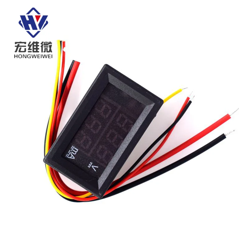

(Red and Blue) DC0-100V 10A DC LED Digital Tube Dual Display Digital Voltage and Current Meter with Fine Adjustment