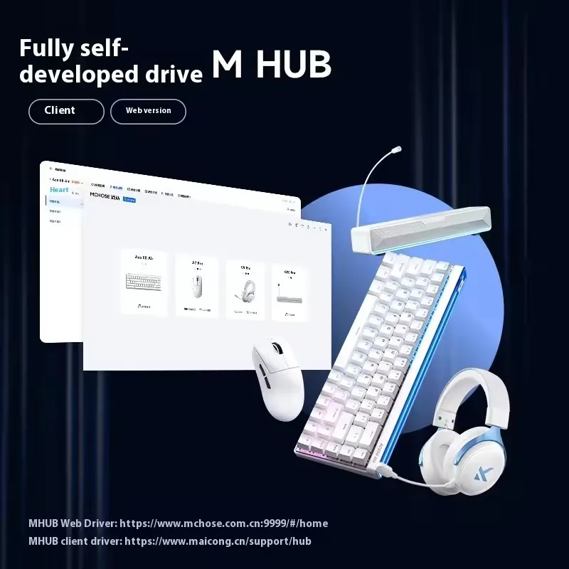 MCHOSE Ace 68 Air Hall Effect Magnetic Switch Gaming Keyboard with Adjustable Actuation HotSwap RGB Snap Tap for PC/Mac Gamer