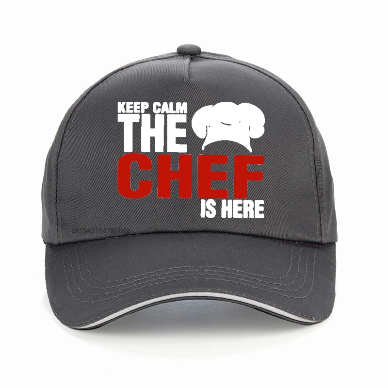 Funny Keep Calm The Chef Is Here funny hat fashion men women Cooking Kitchen Baseball Cap Summer Adjustable Snapback Hats 4