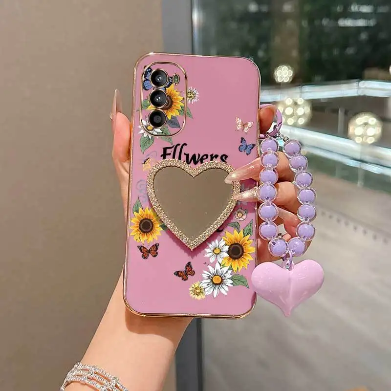 3-Piece Floral Phone Case Set with Lanyard and Stand