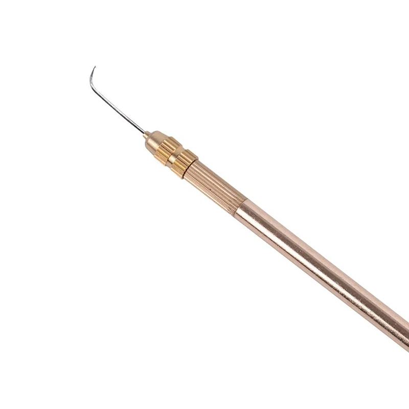Ventilating Needle for Lace Wig lace wig needles Brass Ventilating Holder and 4 Size Stainless Steel Needles for Make/Repair Lace Wig Needles