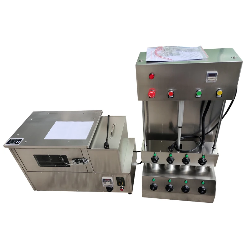 3000W Cone Shape Pizza Cone Making Machine Molding Equipment Rotating Oven Pizza 4 Molds