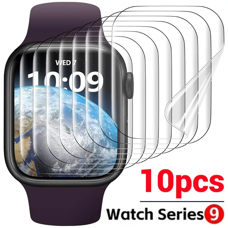 

1/10Pcs for Apple Watch Series 9 41mm 45mm Soft TPU Anti-scartch Screen Protector for IWatch Series Ultra 2 49mm Hydrogel Film