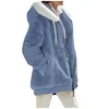 Autumn Winter Fashion Women's Coat New Casual Hooded Zipper Lady Clothes Cashmere Female Fleece Jacket Solid Color Ladies Coats 6