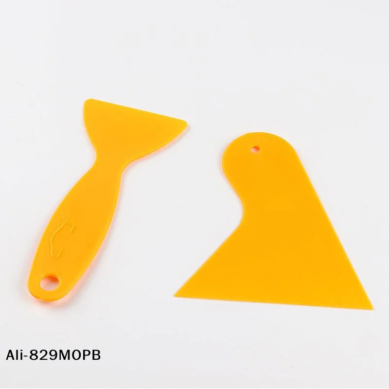 【P】자동차 윈도우 틴팅 도구 노란색 스퀴지 유리창 필름 헤드라이트 필름 삼각 스퀴지