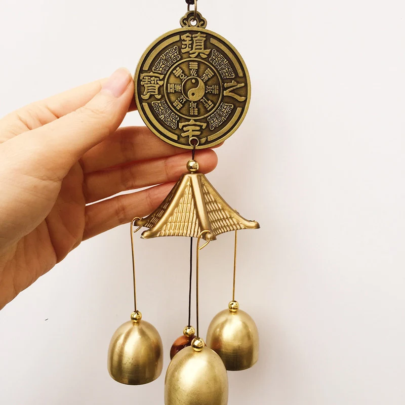 Outdoor wind chimes copper bells 1Pc Antique Wind Chime Copper Yard Garden Outdoor Decoration
