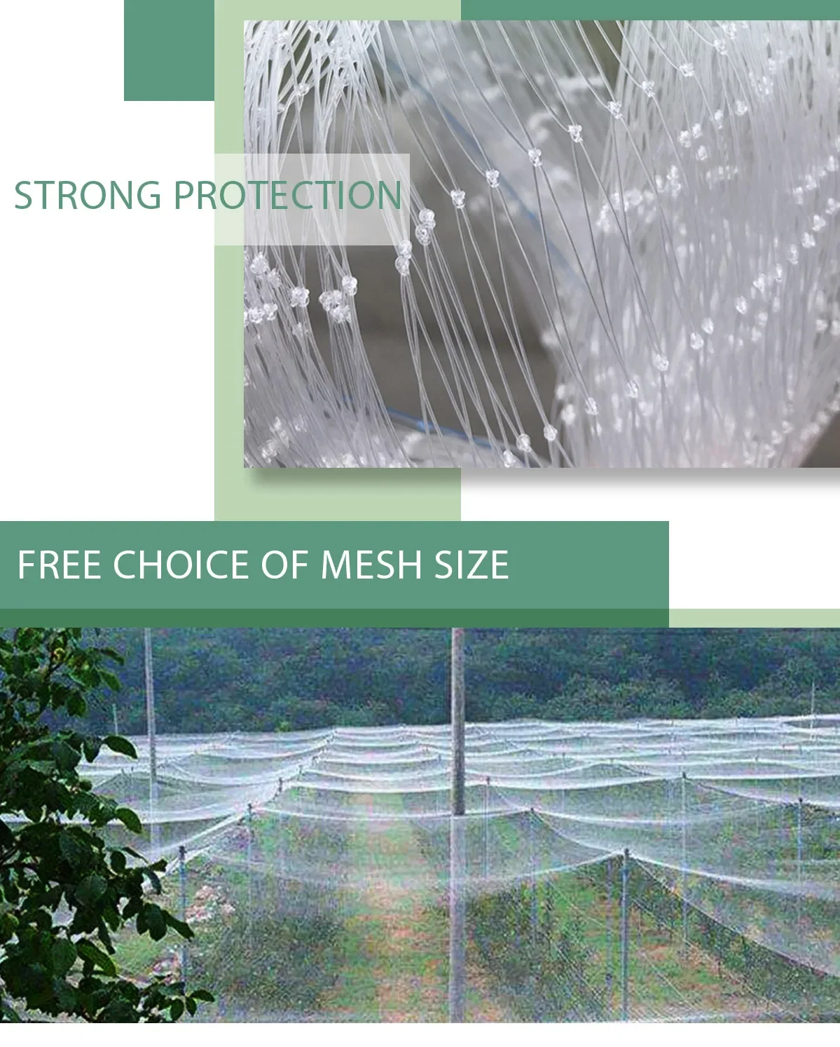 Extra Starkes Anti-Vogel-Netz Nylon-Gartennetz für Obst, Ernte, Pflanzen und Bäume Wiederverwendbare Schutzabdeckungen Gegen Vögel und Rehe – Detail 4