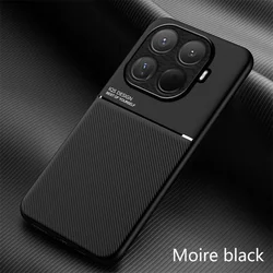 Magnetic Rugged Non - Slip Protective Case with Built - in Metal Plate for Xiaomi 17T Pro (Black)