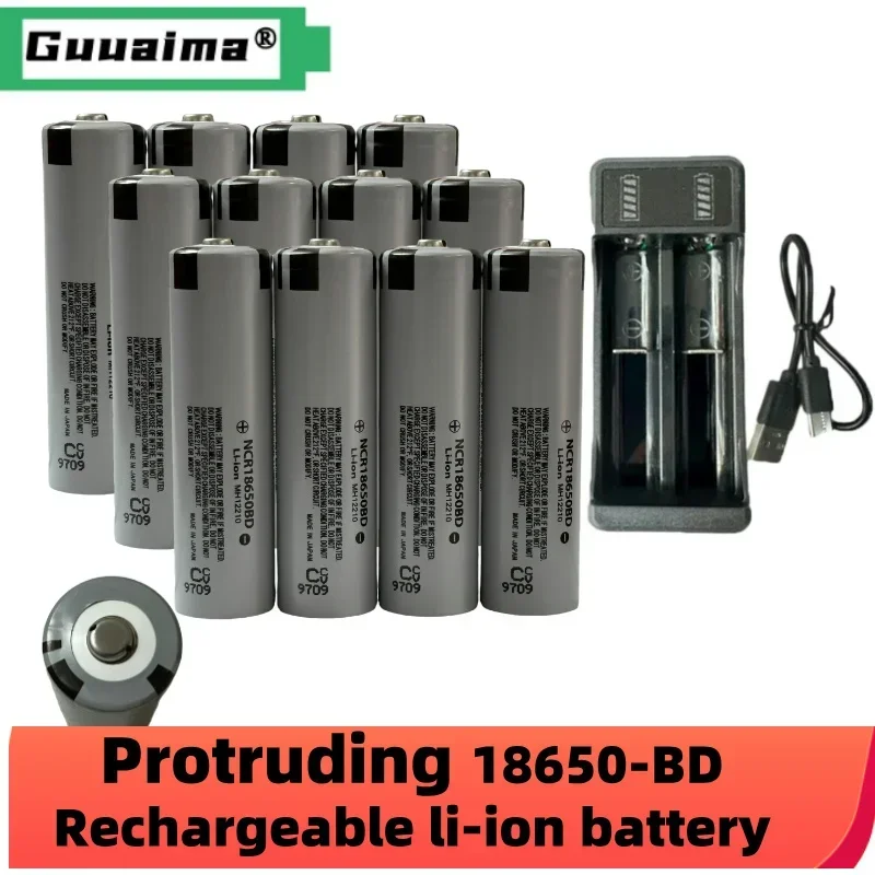 Rechargeable Lithium Battery NCR18650BD 3500mAh 18650 3.7v 20A Discharge for Flashlight