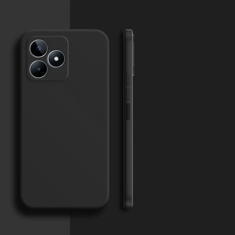 ZXLZKQ Custodia Per Realme Note 50 (6.74'') Con Vetro Temperato Incluso - Ultra Sottile, Antiurto, Morbida TPU, Nero, Protezione 360°