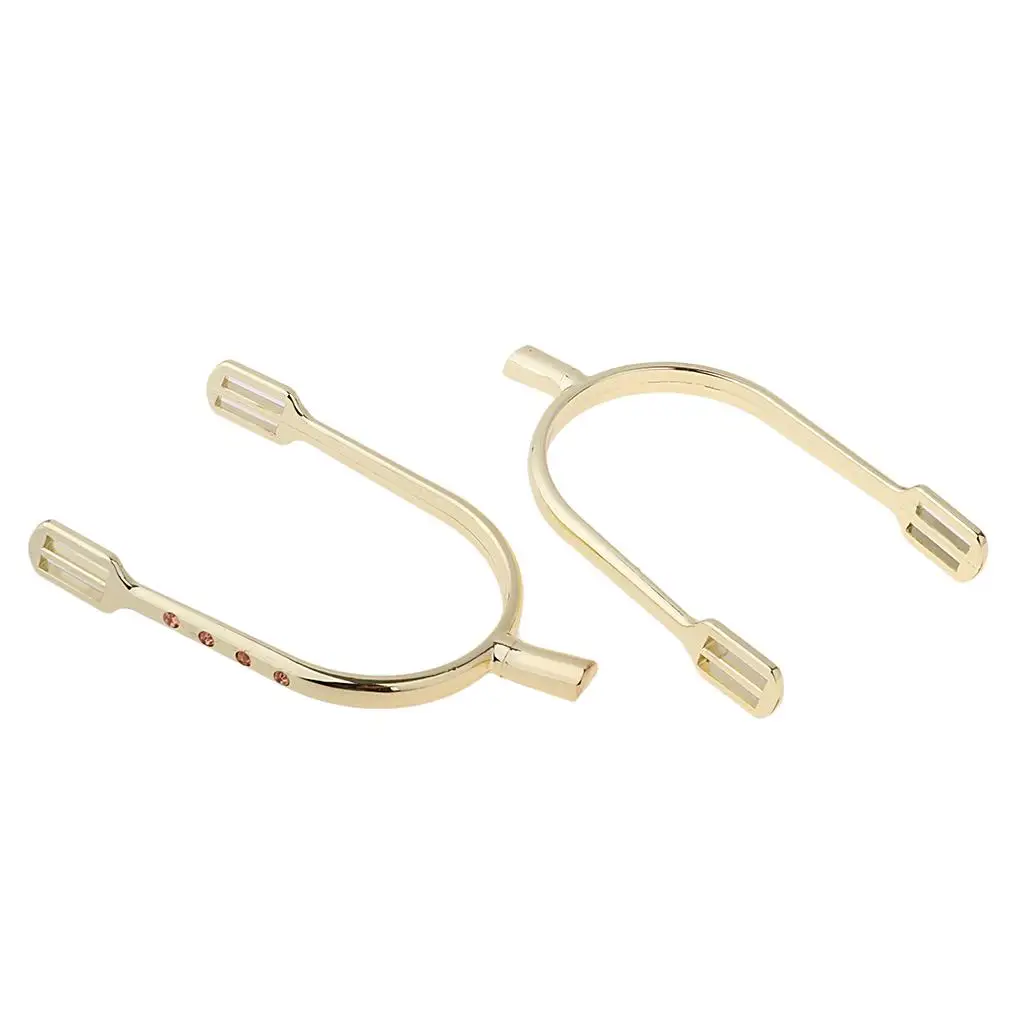 1 Pair Zinc Alloy Equestrian Spurs English Spurs Horse Riding Spurs 12*8*2cm - Gold & Silver 3