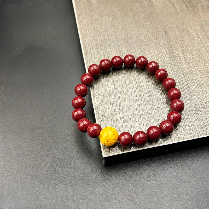 

Pure Natural Cinnabar, Purple Gold, and Realgar Bracelets Are Popular and Versatile Bracelets