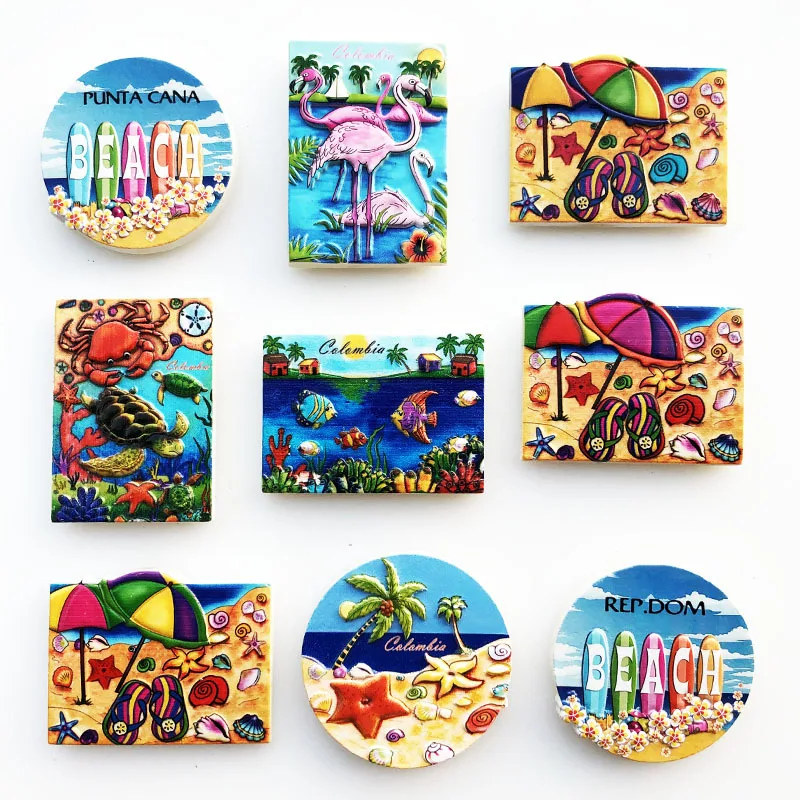 

Refrigerator Magnets Dominican Refrigerator Magnetic Sticker Resin Souvenir Home Decoration Fridge Magnet Gifts