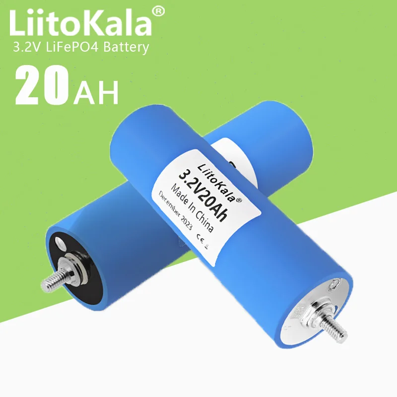 1-4Pcs Liitokala 3C 3.2V 20Ah Lifepo4 Battery Pack Sistema Di Energia Solare Per Barche E Camper Golf Cart Esente Da Tasse Negli Stati Uniti E In Ue