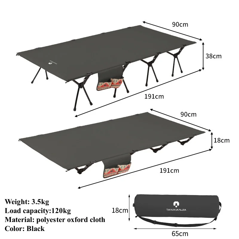 Buy Outdoor Camping Cot Folding Single Person Bed Portable