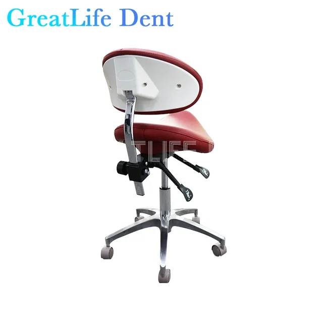GreatLife Dent Dental Dentist Mobile Office Chair Dentist PU Leather Clinic Spa Massage Stool Height Adjustable Doctors Chair