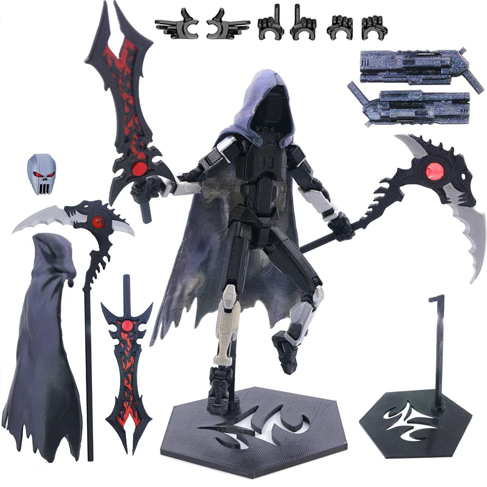 3D Printed Death/Swordsman Dummy 13 Action Figures Multi-Jointed Movable Lucky 13 Action Figure Nova 13 Action Figure for Gift - Bilde 5