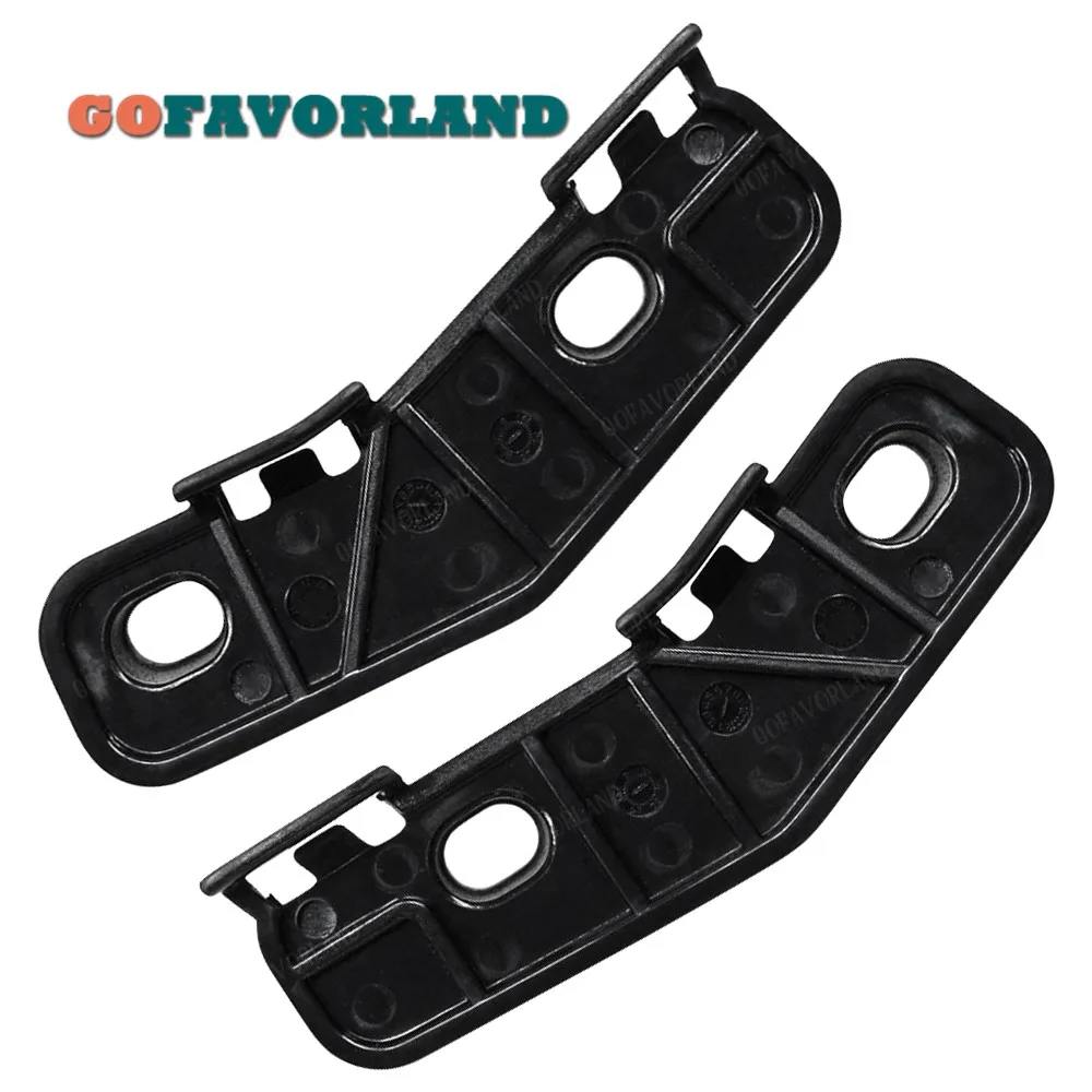 Pair Front Left Right Bumper Cover Insert Black Plastic 