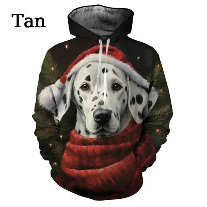 thumbnail image 1 of Sudadera con capucha para hombre y mujer, con estampado 3D de perro bonito, bufanda, otoño e invierno, informal, de gran tamaño, para niño, 1 of 5