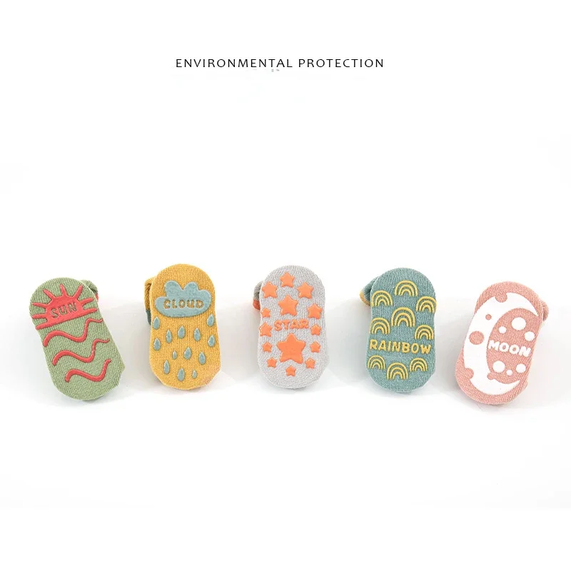 Baby Spring Summer Floor Socks 100% Cotton Rubber Anti-slip Socks for Newborn Infant Toddler Socks 0-5Y