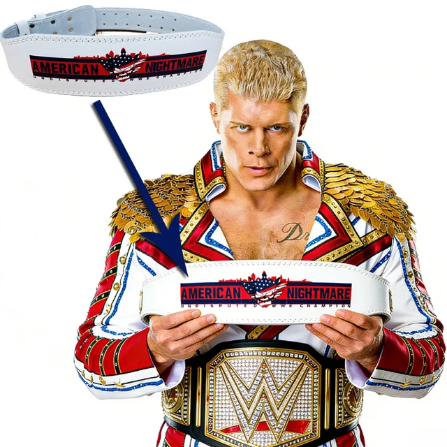 Cody Rhodes Weight Belt American Nightmare Pro Quality Training Gear Powerlifting Bodybuilding Championship Leather Belt