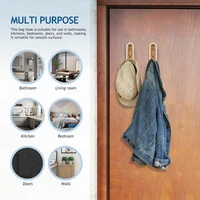 ตะขอคลื่นแบบพับได้ 4 ชิ้น – ที่แขวนเสื้อคลุมและผ้าเช็ดตัวพร้อมดีไซน์คลื่นสามชั้นเพื่อแขวนเสื้อผ้า กุญแจ กระเป๋า หมวก ฯลฯ ได้อย่างปลอดภัย 4